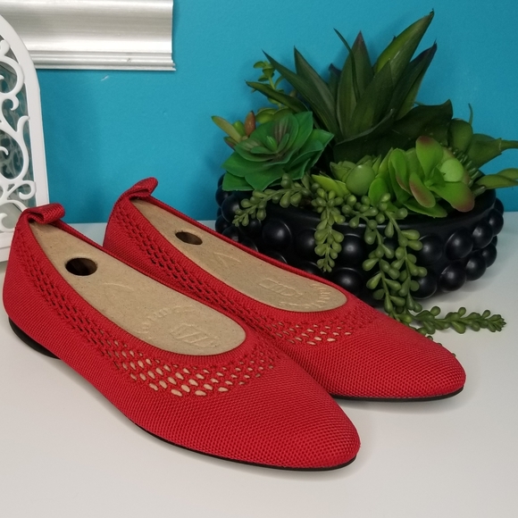 Vivaia Shoes - Red Flats for Women
